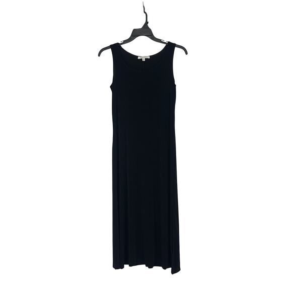 Travel Smith Black Dress Sleeveless Liquid Knit Size M Travel No Wrinkle
